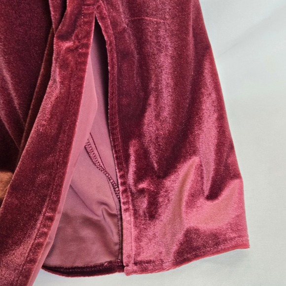 Gap Velvet Cami Slip Midi Dress, Side Slits, Red, Small Petite, New $59.99 MSRP - Picture 11 of 13